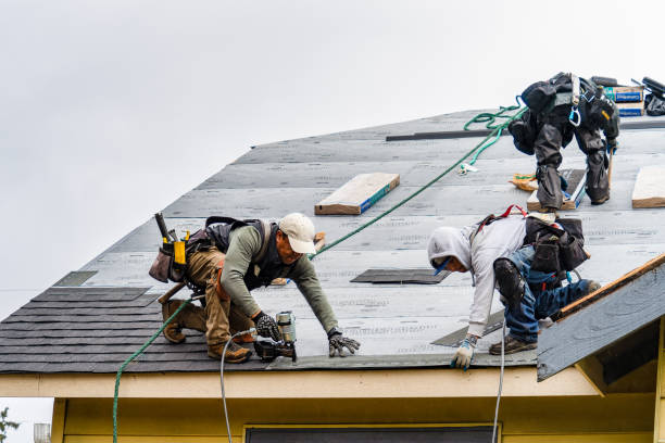 Professional Gutter Installation technician working in Hebron, PA